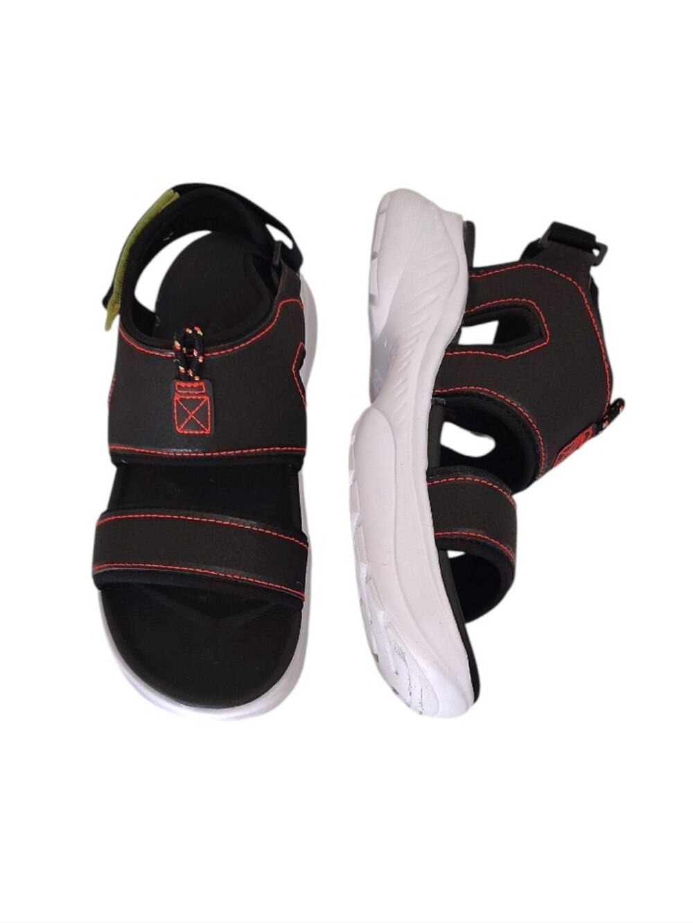 AVIA Black Neon Avi-Atlantic Athletic Comfort Sandals SZ 7 Casual Sporty Boho